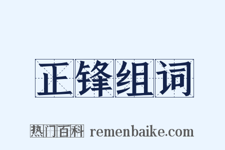 正锋组词是什么意思的图片